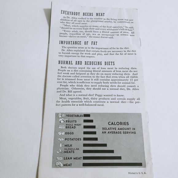 Vtg Meat n Romance Cook Book National Live Stock & Meat Board 1942 Educational - Picture 3 of 6